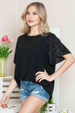 Viviana-velvet sleeve top