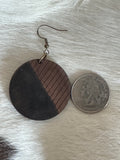 Messa Round Wooden Earrings