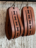 Boho X Leather Earrings